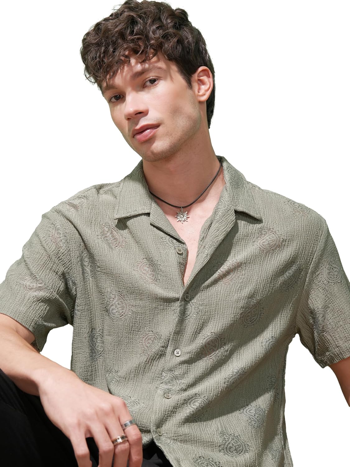 Highlander Men’s Solid Relaxed Fit HLSH022149