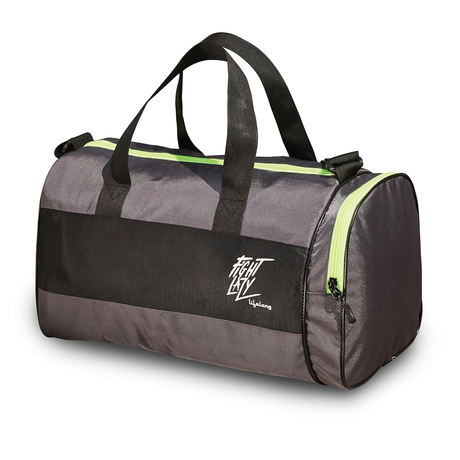 Lifelong Unisex Gym Bags/Adjustable Shoulder Bag for Men/Duffle Gym Bags/Carry Gym Accessories/Fitness/Sports &Travel/Gym kit Bag(Grey Black)