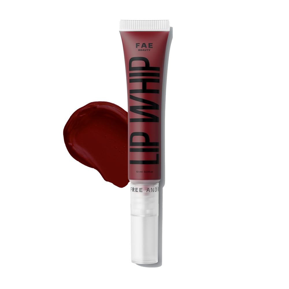 FAE Beauty Lip Whip 12Hr Comfortable Matte Liquid Lipstick (10Ml) | Long Wear | Non Drying | Soft Mousse Smudgeproof Formula | Vegan | Enriched With Vitamin E And Cherry Coffee – Revenge FAE Beauty Lip Whip 12Hr Comfortable Matte Liquid Lipstick (10Ml) | Long Wear | Non Drying | Soft Mousse Smudgeproof Formula | Vegan | Enriched With Vitamin E And Cherry Coffee – Revenge