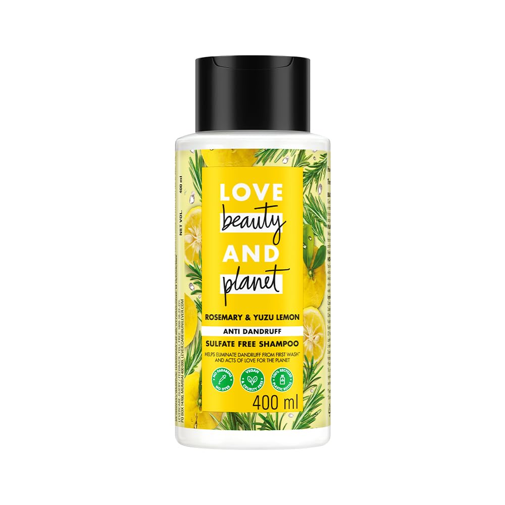 Love Beauty And Planet Rosemary & Yuzu lemon sulfate free anti dandruff shampoo 400ml Love Beauty And Planet Rosemary & Yuzu lemon sulfate free anti dandruff shampoo 400ml