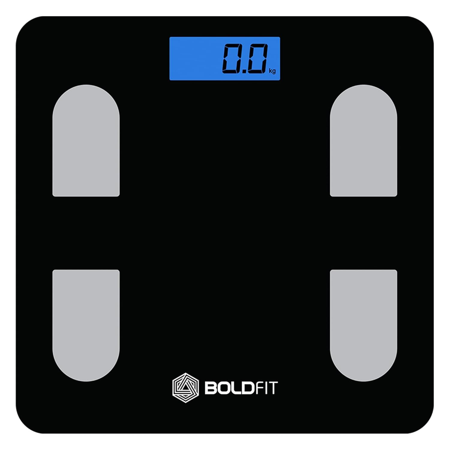 Boldfit Weight Machine for Home Digital Weighing Machine for Human Body with LCD Display Max Weight Capacity 180Kgs (Batteries Not Included) Bathroom Scale for Home | Black