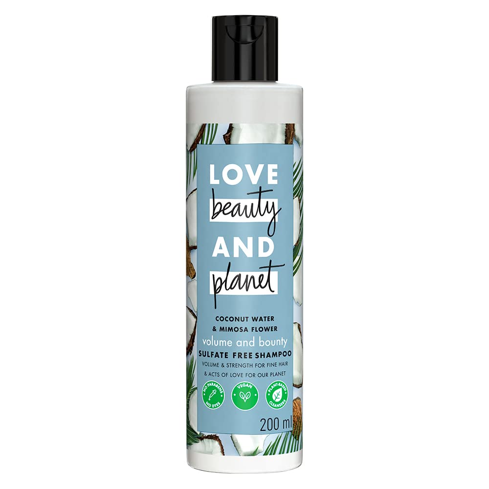 Love Beauty And Planet Coconut Water and Mimosa Flower Sulfate Free Volume and Bounty Shampoo|| No Parabens|| No Dyes|| 100% Organic Coconut Oil|| 200ml Love Beauty And Planet Coconut Water and Mimosa Flower Sulfate Free Volume and Bounty Shampoo|| No Parabens|| No Dyes|| 100% Organic Coconut Oil|| 200ml