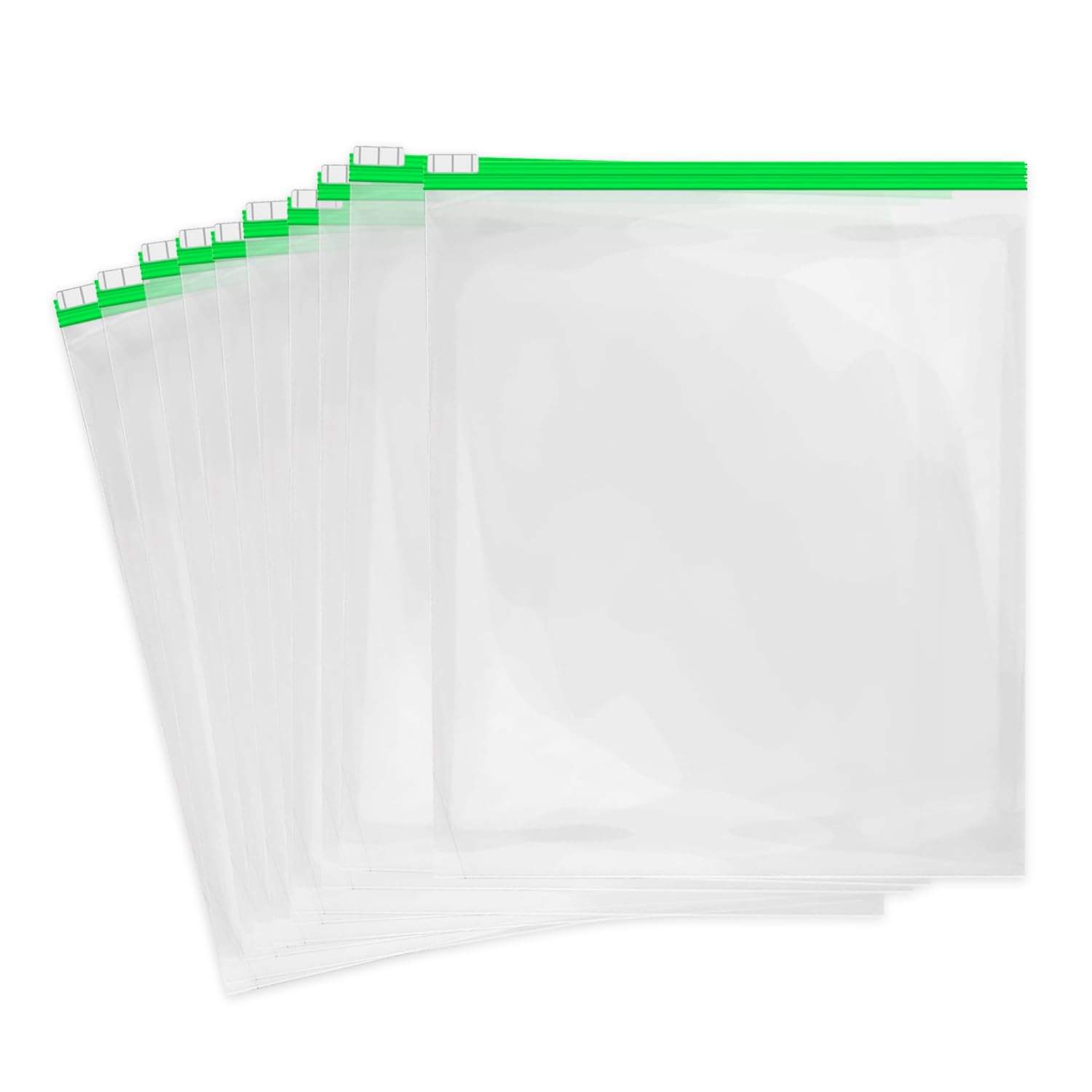 Ezee Plastic Reusable Multi-Purpose Slider Bag 10×12 Inch | Zip Lock & Vegetable Storage | Freeze Bag I Pack of 10