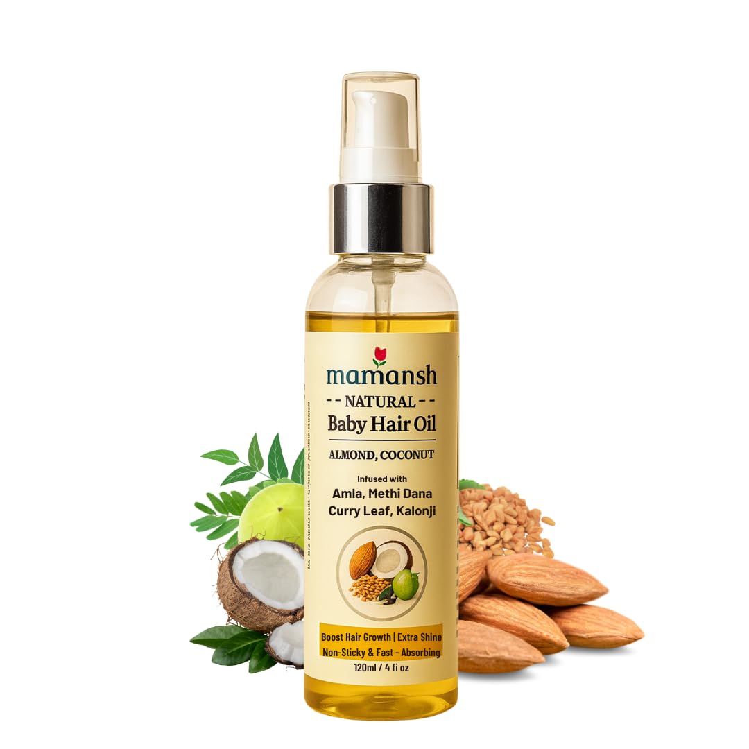 Natural Baby Hair Oil | 14-Oil Blend for Hair Growth, Softness & Natural Shine | Gentle & Baby-Safe | 120 ml Natural Baby Hair Oil | 14-Oil Blend for Hair Growth, Softness & Natural Shine | Gentle & Baby-Safe | 120 ml