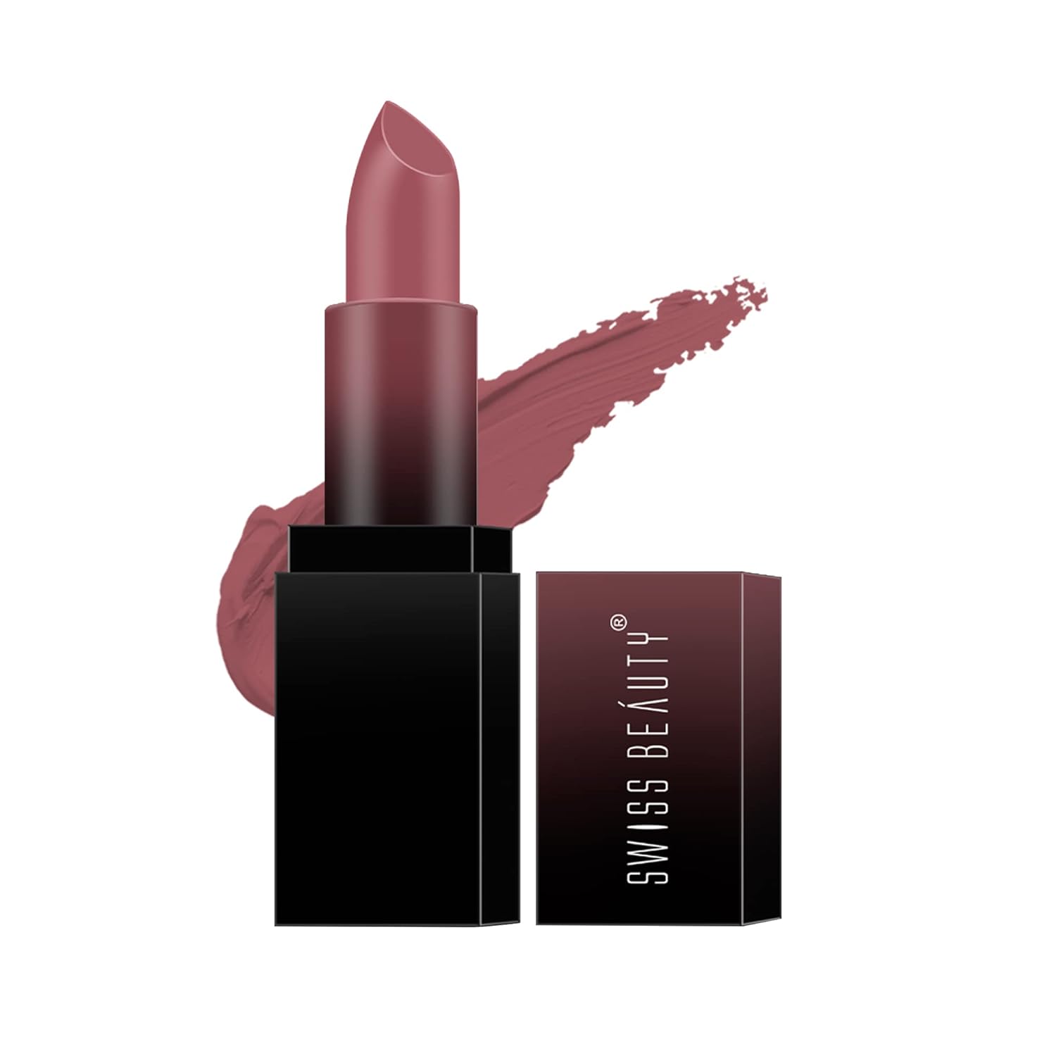 Swiss Beauty Hd Matte Pigmented Smudge Proof Lipstick | Creamy Matte Long Stay Lipstick | Mauve Blush, 3.4g Swiss Beauty Hd Matte Pigmented Smudge Proof Lipstick | Creamy Matte Long Stay Lipstick | Mauve Blush, 3.4g
