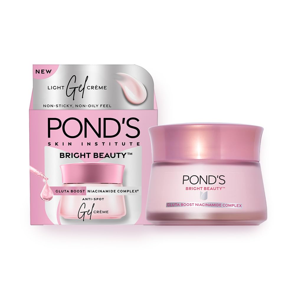 Pond’s Bright Beauty Gel Crème with Glutaboost Niacinamide Complex for Fading Dark Spots in 2 Weeks, 50g