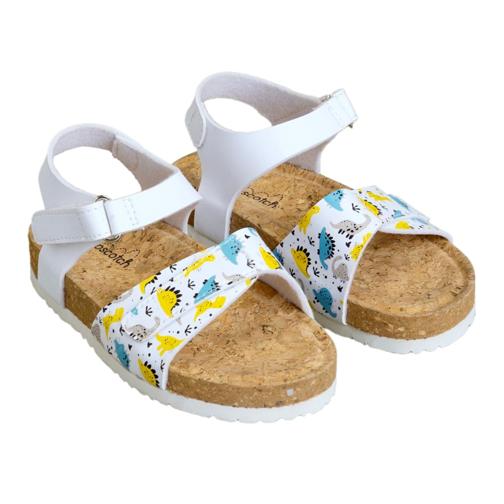 Hopscotch Baby Girls PU Animal Print Sandals in White Color For Ages (12-24 Months) UK-6