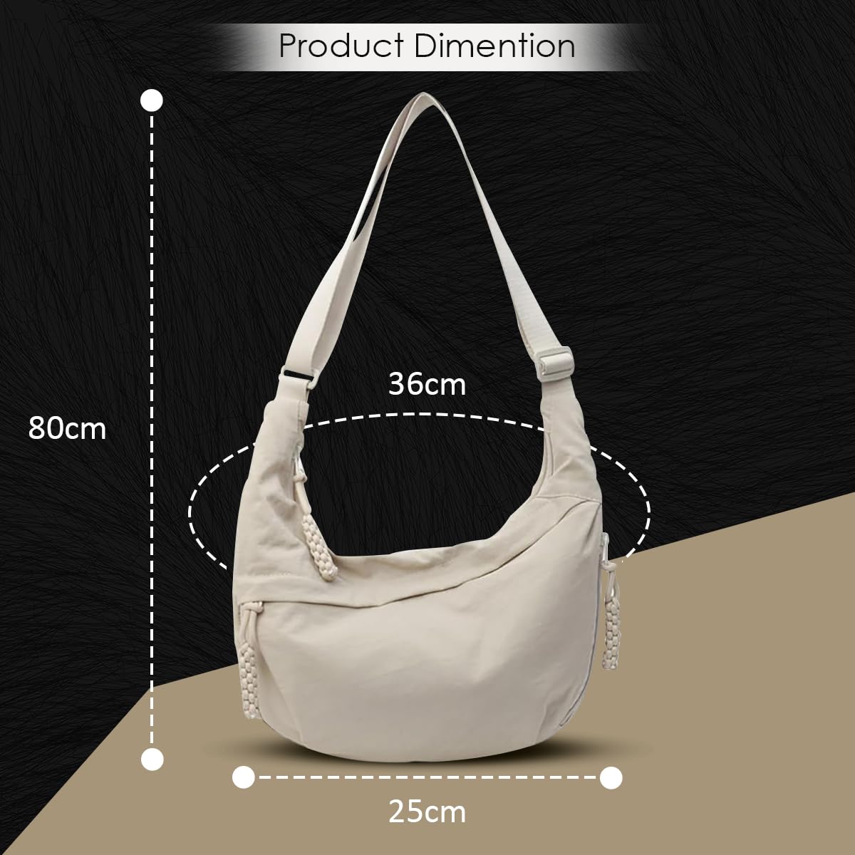 Lyrovo Travel Crossbody Crescent Bags for Women Over Shoulder Purse with Zipper Half Moon Sling Bag & Waist Bag Unisex Chest Bag Lyrovo Travel Crossbody Crescent Bags for Women Over Shoulder Purse with Zipper Half Moon Sling Bag & Waist Bag Unisex Chest Bag