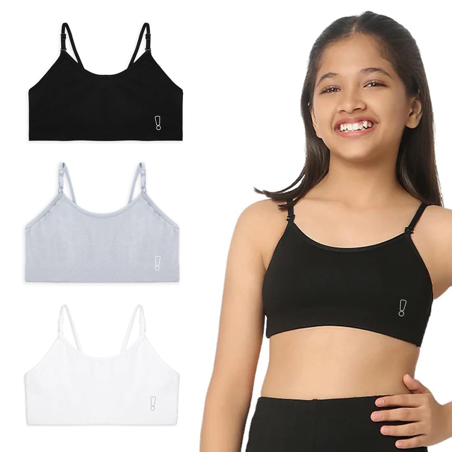 YouGotPlanB Cotton Training Bra for Pre-Teen Girls | Ages 8-16 Years | Non-Padded | Full Coverage | Breathable | Best First Bra YouGotPlanB Cotton Training Bra for Pre-Teen Girls | Ages 8-16 Years | Non-Padded | Full Coverage | Breathable | Best First Bra