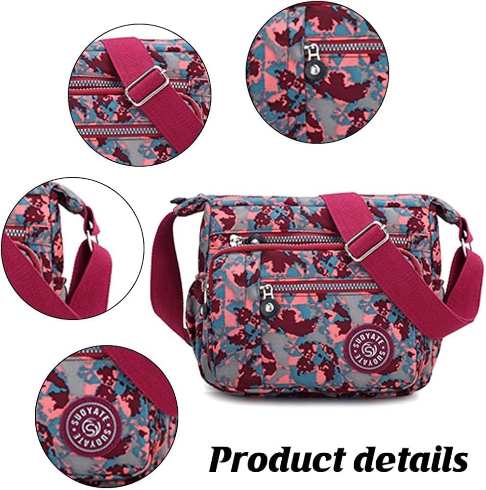 ketmart Crossbody Bags Waterproof for Women Handbags Shoulder Bag with Adjustable Strap Women’s Crossbody Purses polyester Fabric.