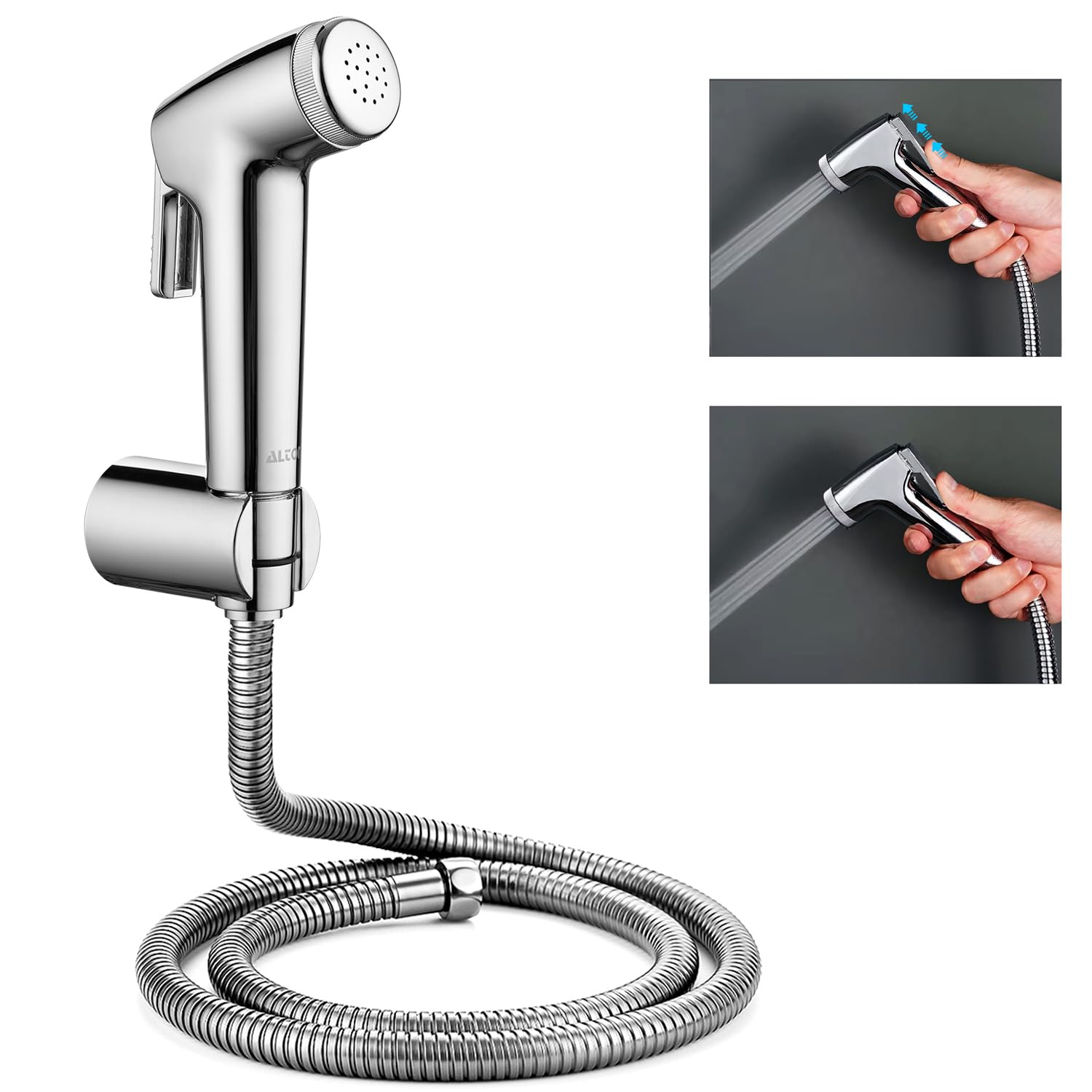 ALTON SHR20120 ABS Health Faucet with 1.25 Meter Hose Pipe and Wall Hook, Chrome Finish ALTON SHR20120 ABS Health Faucet with 1.25 Meter Hose Pipe and Wall Hook, Chrome Finish