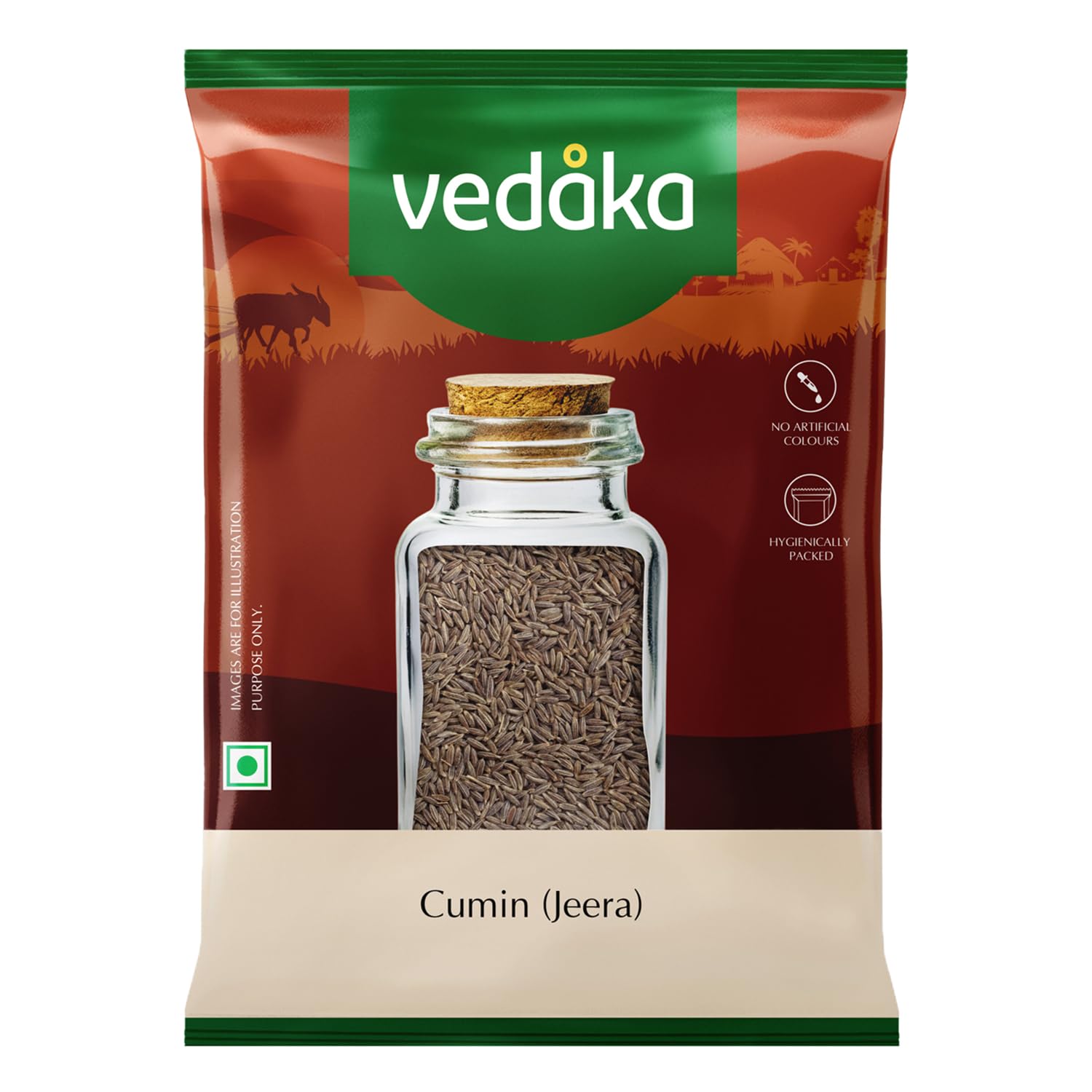 Amazon Brand – Vedaka Cumin (Jeera) Seed, 500g