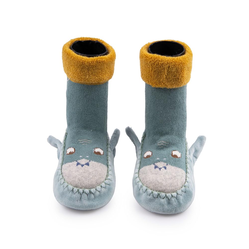 TopiBaaz Baby Kids Anti Skid Cartoon Printed Design Shoes Socks Breathable Soft Cotton Rubber Sole First Walking Shoes For Infant Boys and Girls Casual Shoes Socks