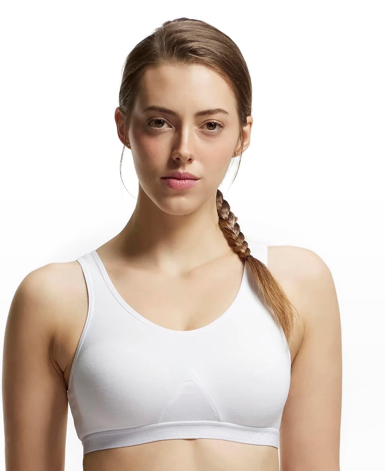 Jockey 1376 Women Super Combed Cotton Elastane Active Bra | Wirefree | Non Padded | Full Coverage Slip-On with Wider Straps | Fabric