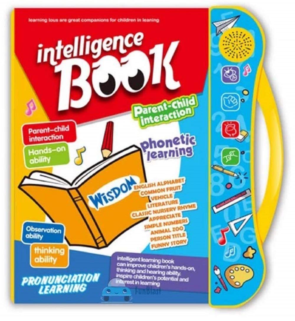 FunBlast Interactive Children Book -Musical English Educational Phonetic Learning Toy Book for 3 + Year Kids,Boys,Toddlers(Multicolor)(Battery Not Included)
