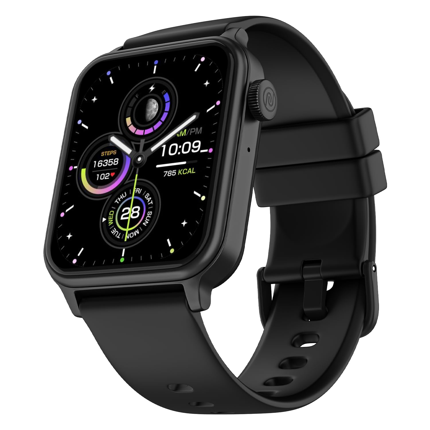 Noise Pulse Hyper Smart Watch with 21 Days Battery, 1.85″ Display, AI Watch Faces, 100+ Sports Modes, Health Suite, SpO2 & Heart Rate Monitor, 1ATM Water Resistant(Jet Black) Noise Pulse Hyper Smart Watch with 21 Days Battery, 1.85″ Display, AI Watch Faces, 100+ Sports Modes, Health Suite, SpO2 & Heart Rate Monitor, 1ATM Water Resistant(Jet Black)