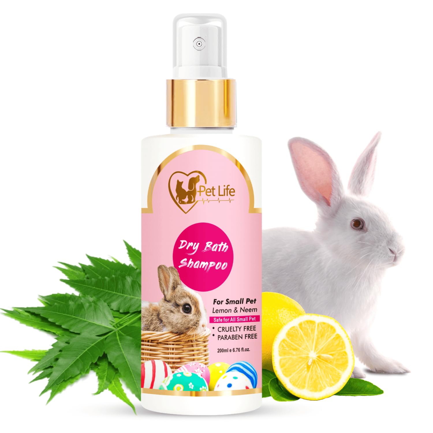 PETLIFE Organic Dry Bath Shampoo For Small Pets, Rabbits & Kitten|Dry/Waterless/Spray Rabbits & Small Pet Shampoo|Made With Natural Ingredients For A Cleaner, Smoother & Shinier Coat 200 Milliliter PETLIFE Organic Dry Bath Shampoo For Small Pets, Rabbits & Kitten|Dry/Waterless/Spray Rabbits & Small Pet Shampoo|Made With Natural Ingredients For A Cleaner, Smoother & Shinier Coat 200 Milliliter