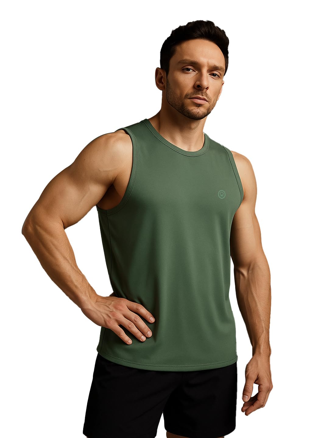 CHKOKKO Tank Tops Sleeveless T-Shirt for Men Gym Wear Vest Solid Stylish Round Neck Running Sando for Sports Workout Fitness & Casual or Beach Wear