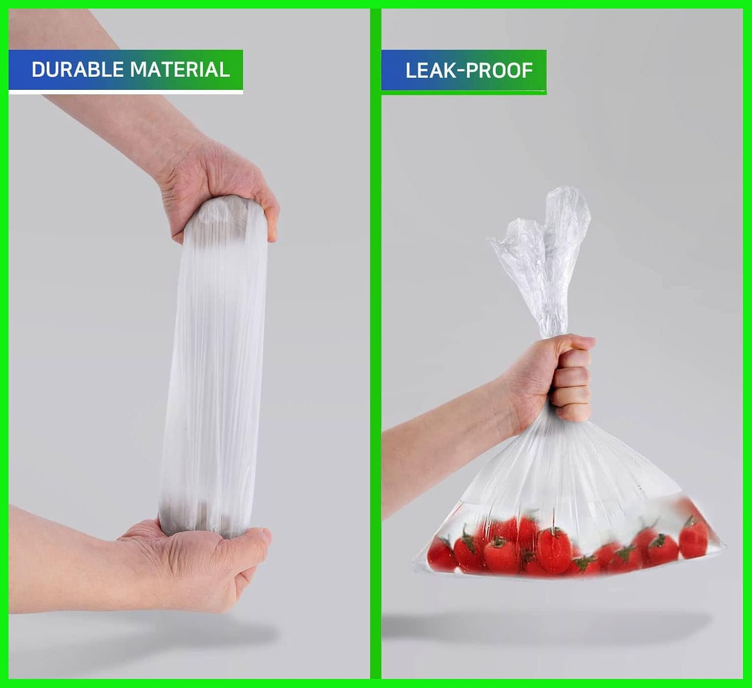 Plastic Polythene Packaging Cover Bag For Grocery Vegetables, Fruits, Toys And Stationary Multi-Purpose Transparent Pack Of 100 Cover (For Packing Up To 500 Grams)