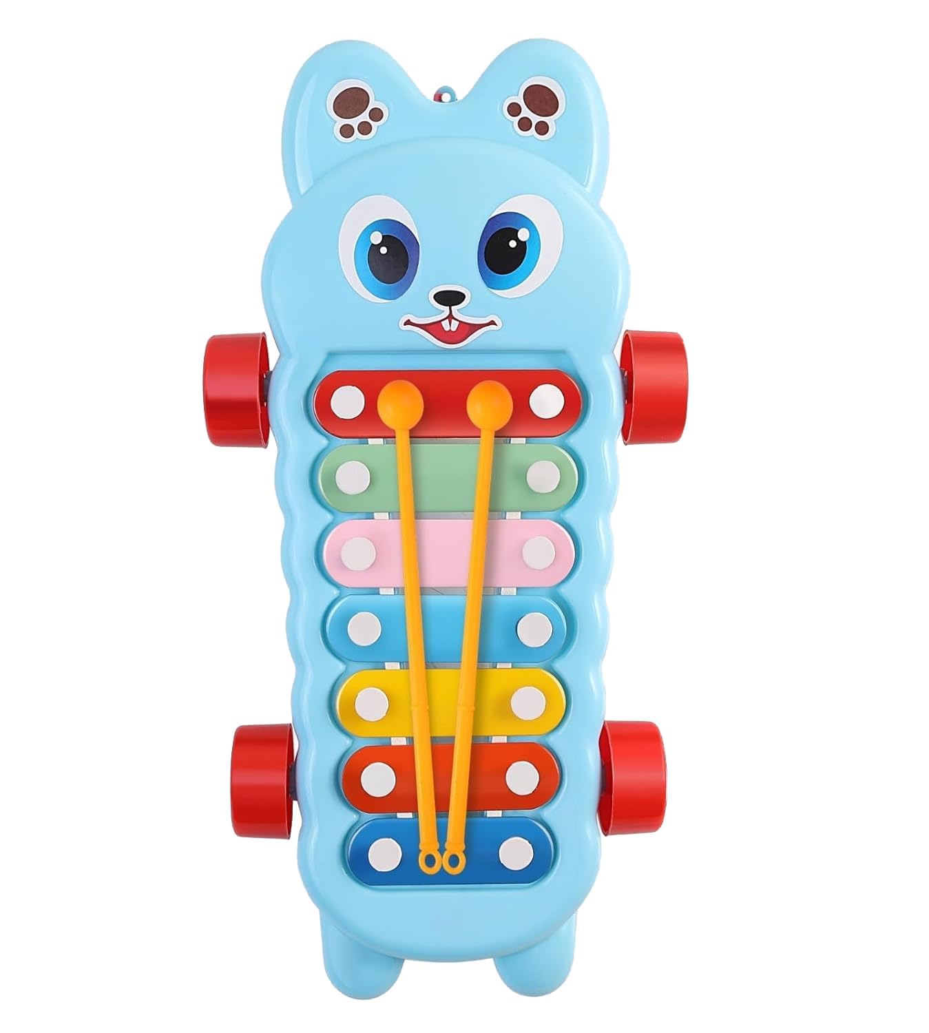 Mommers Xylophone Musical Educational Toy for Kid (1-3Year Old) I Toddlers Babies Kids Girls, Boys I 2-in-1 Piano Combined I Safe for Drum Sticks for Fast and Fun Learning for Kid Blue