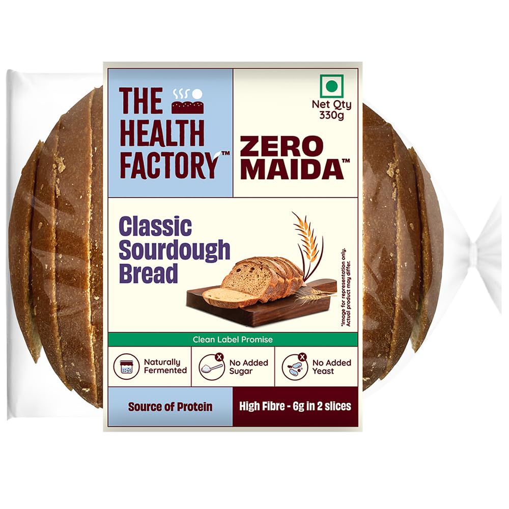 The Health Factory Sourdough Classic Bread Zero Maida,330 gm