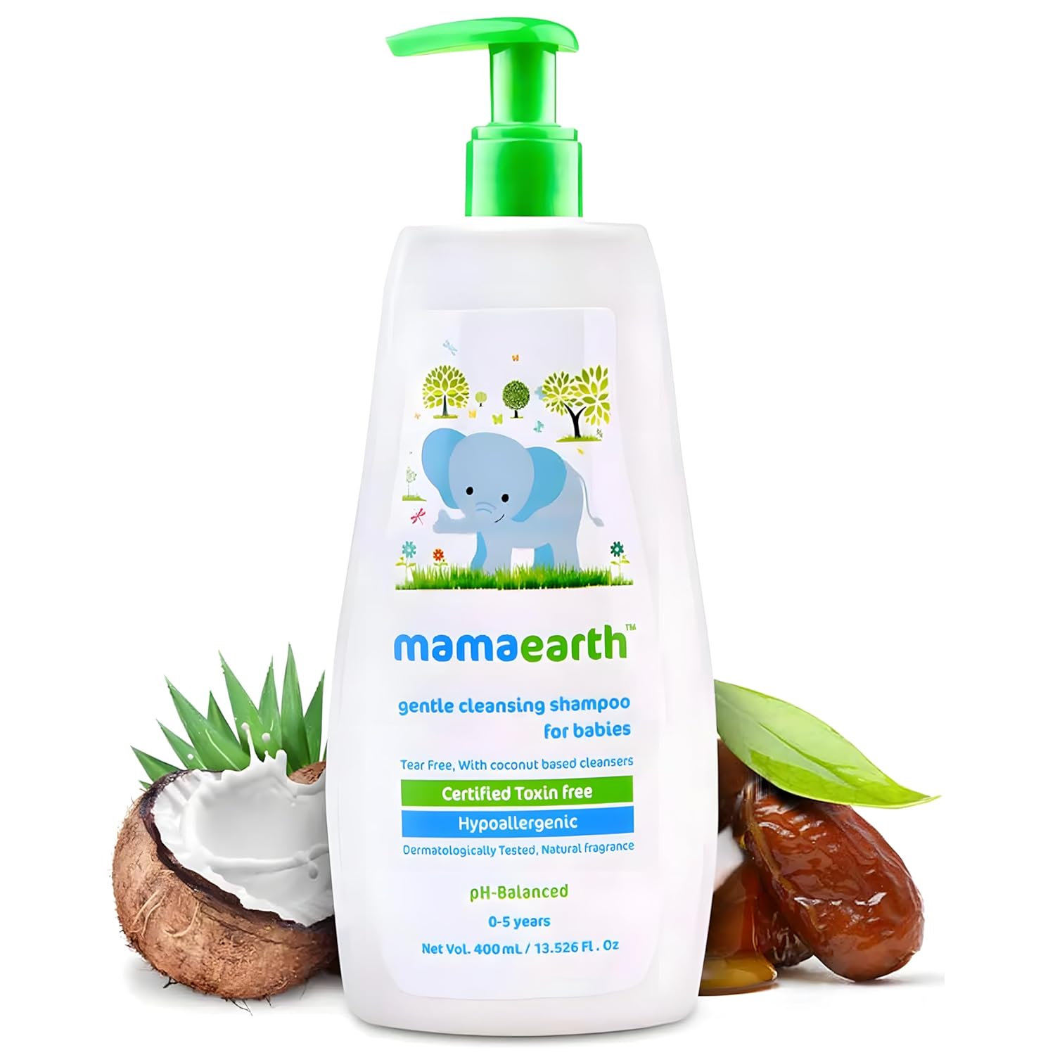 Mamaearth Gentle Cleansing Shampoo for Babies | Infused with Coconut, Jojoba Oil, Calendula Extract & Aloe Vera Extract | Tear-Free Natural Shampoo | 400 ml Mamaearth Gentle Cleansing Shampoo for Babies | Infused with Coconut, Jojoba Oil, Calendula Extract & Aloe Vera Extract | Tear-Free Natural Shampoo | 400 ml