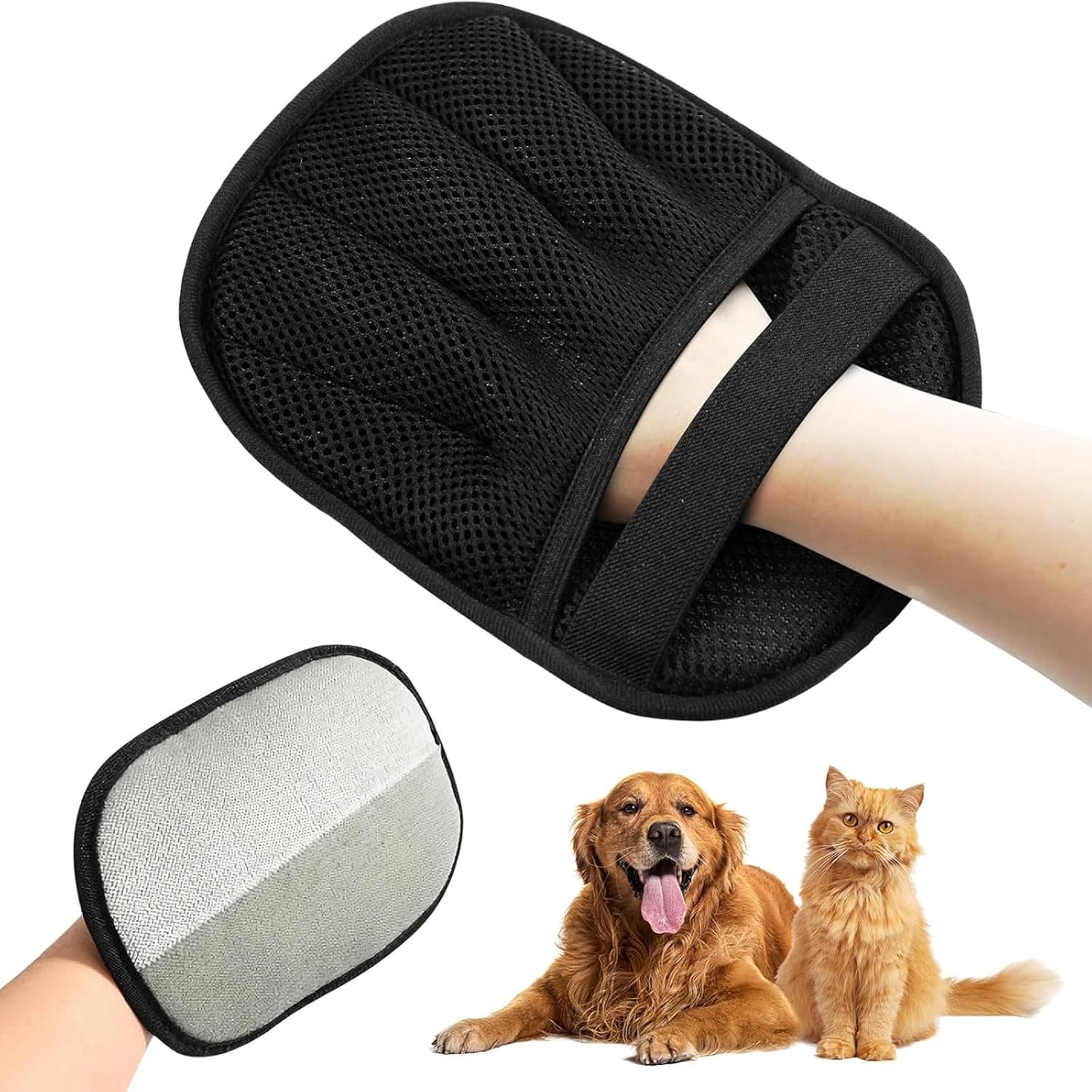 Pet Hair Remover Glove, Efficient Static Hair Removal for Dogs and Cats, Multipurpose Grooming Tool with Soft Material, Ideal for Furniture, Carpet and Pet Massage