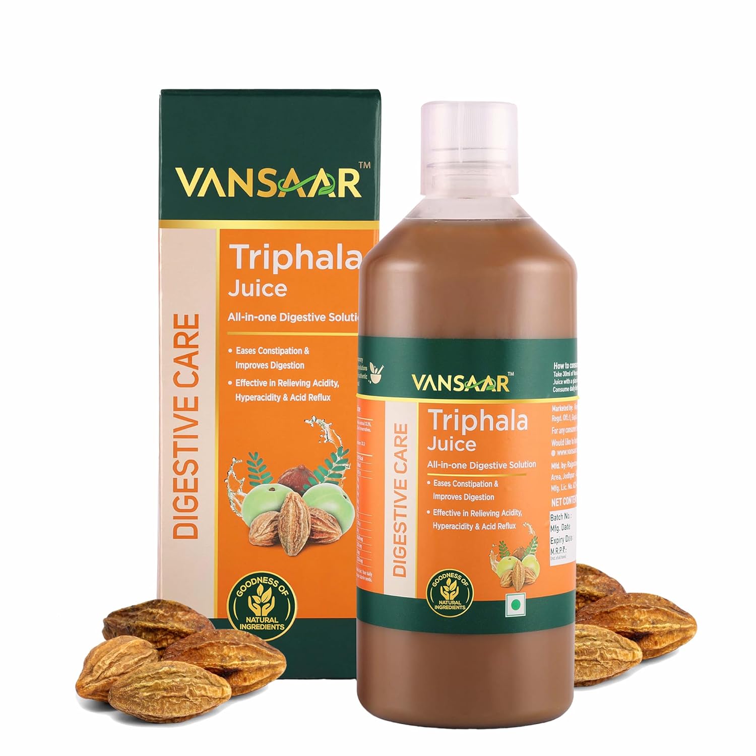Triphala Juice – 1L | All-in-one Digestive Care Solution | Long term constipation, digestive problem relief supplement | Improves Gut Health | 100 % Ayurvedic Formula