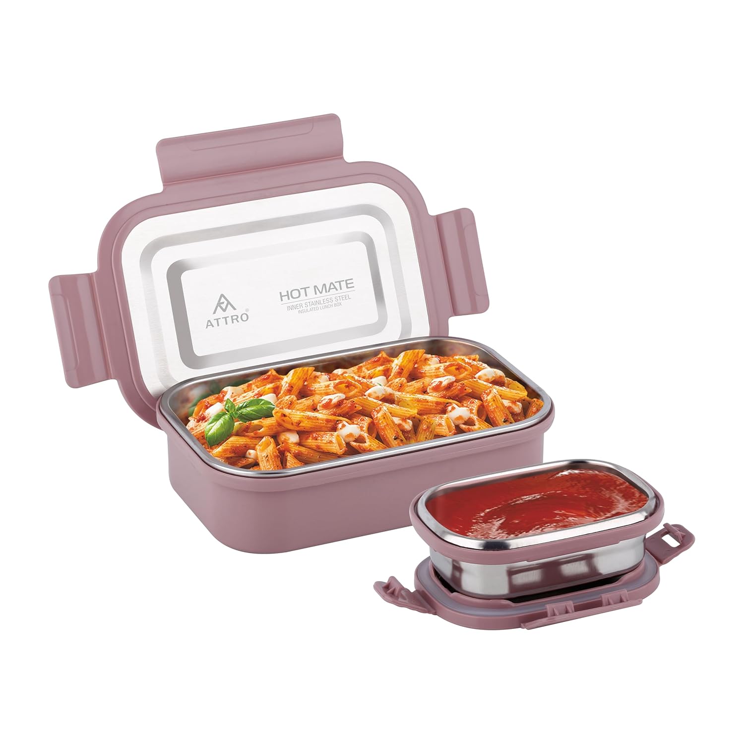 Attro Hotmate Stainless Steel Insulated Airtight Leak-Proof Lunch Box Unbreakable Lid,Snacks Tiffin for Kids,Light Weight,Easy Clean for Office,School,Picnic&Travelling,800 Ml – Pastel Violet Attro Hotmate Stainless Steel Insulated Airtight Leak-Proof Lunch Box Unbreakable Lid,Snacks Tiffin for Kids,Light Weight,Easy Clean for Office,School,Picnic&Travelling,800 Ml – Pastel Violet
