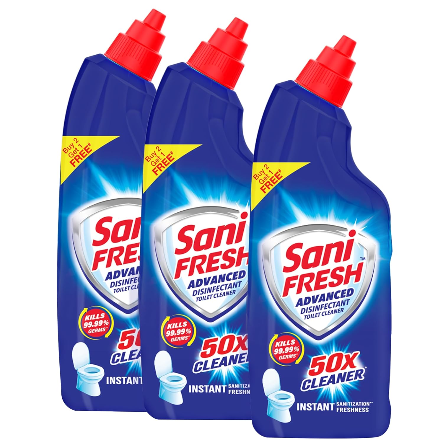 Sani fresh Ultrashine Toilet Cleaner – 1.56 l Extra Strong Extra Clean, 520 Ml (Buy 2 get 1 free)