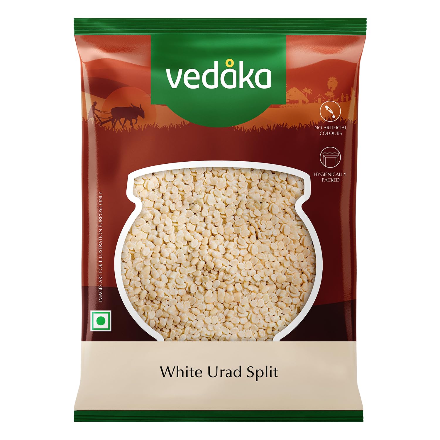 Amazon Brand – Vedaka Popular Unpolished White Urad, Split | 1Kg | Naturally Rich In Protein | Naturally Cholesterol-Free