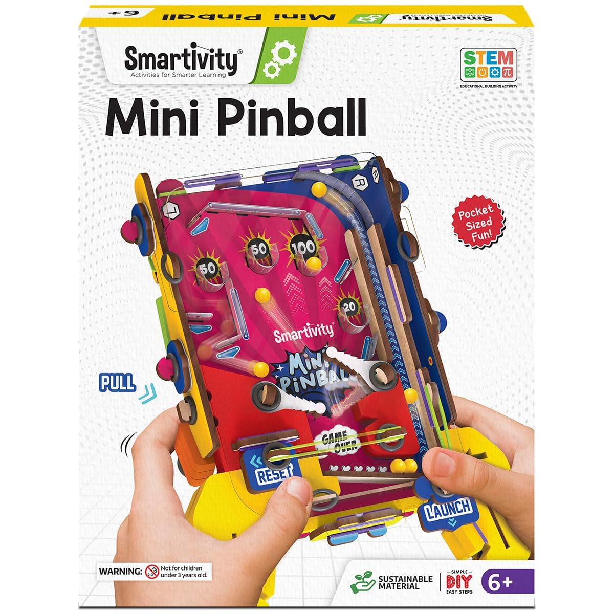 Smartivity DIY Pocket Pinball for Kids Ages 6-7-8-9-10-11-12 Years | Hand-Held Exciting Arcade Game I Birthday Gift for Boys & Girls | DIY Science Toy for Kids 6-12 Years Old IScreen Free Play