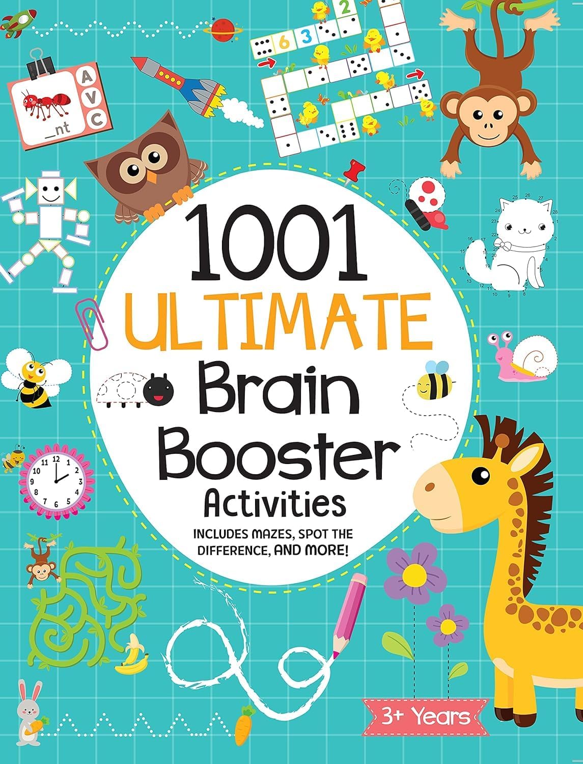 1001 Ultimate Brain Booster Activity book for 3 to 6 Years Old Kids |Enhance the Child Mind with Cognitive Excellence with Interactive Activity Book