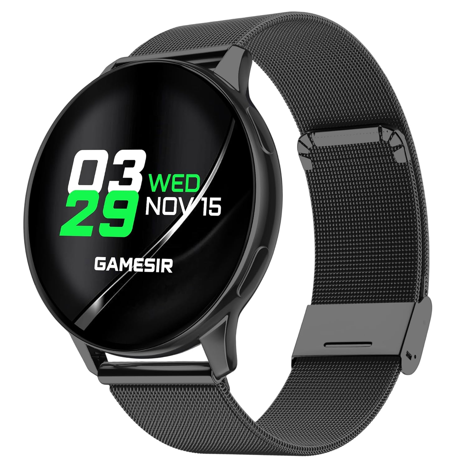GameSir Active 2 Smartwatch | 1.3″ HD Full Touch Display | Smart Fitness Tracker with Heart Rate, SpO2, Bluetooth Calling, IP68 Waterproof, Sports Mode Compatible with Android & iOS(Millanese Black)