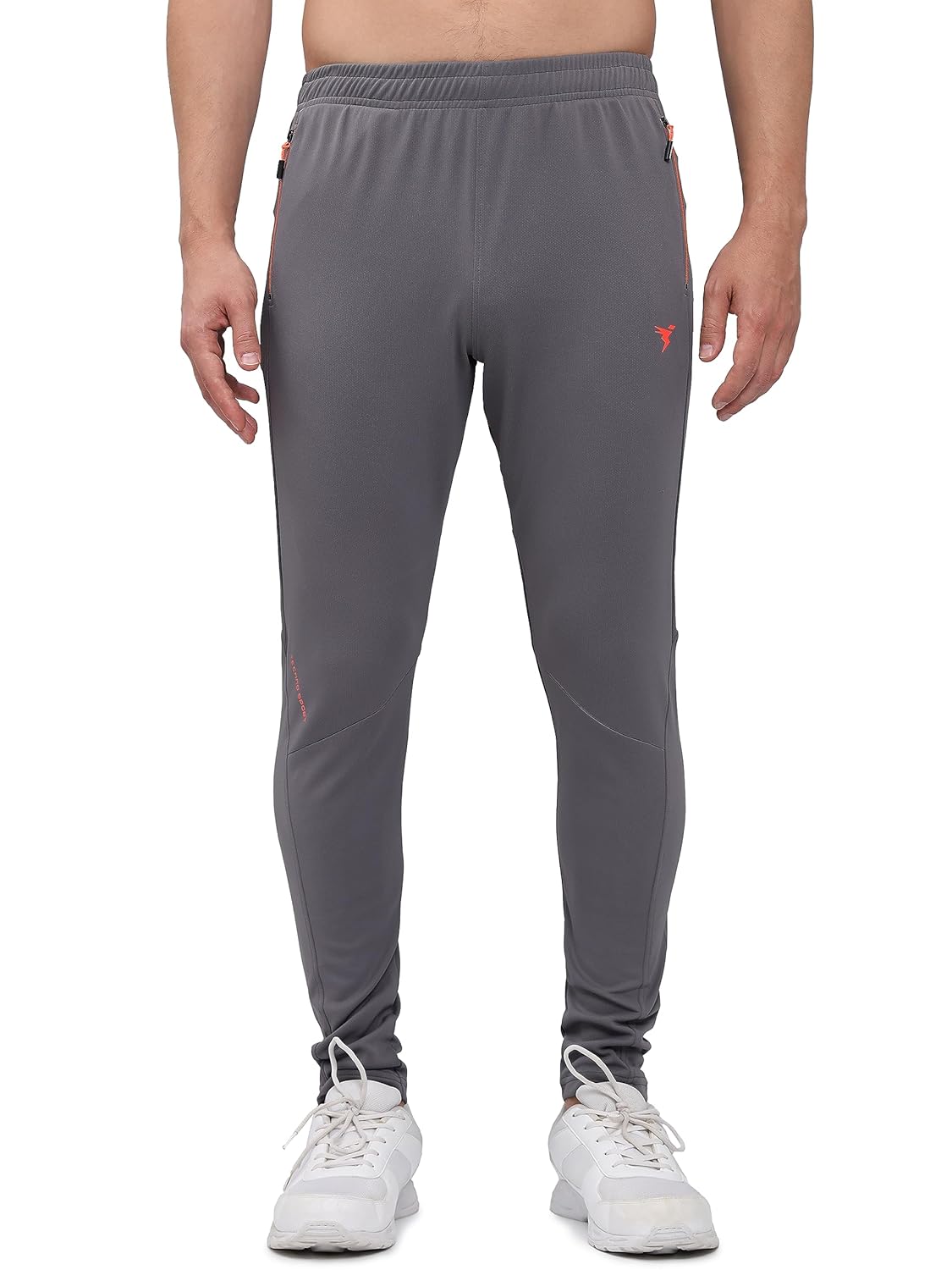 TECHNOSPORT Mens Polyester Slim Fit Activewear Track Pant with SPF50+ for Running, Workout Wear Antimicrobial & Quick Dry