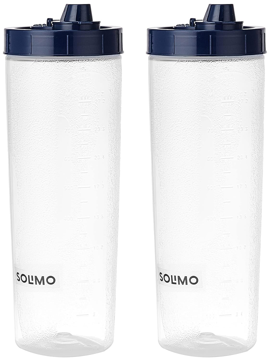 Amazon Brand – Solimo Plastic Oil Dispenser, Set of 2 (1 L each), Dark Blue
