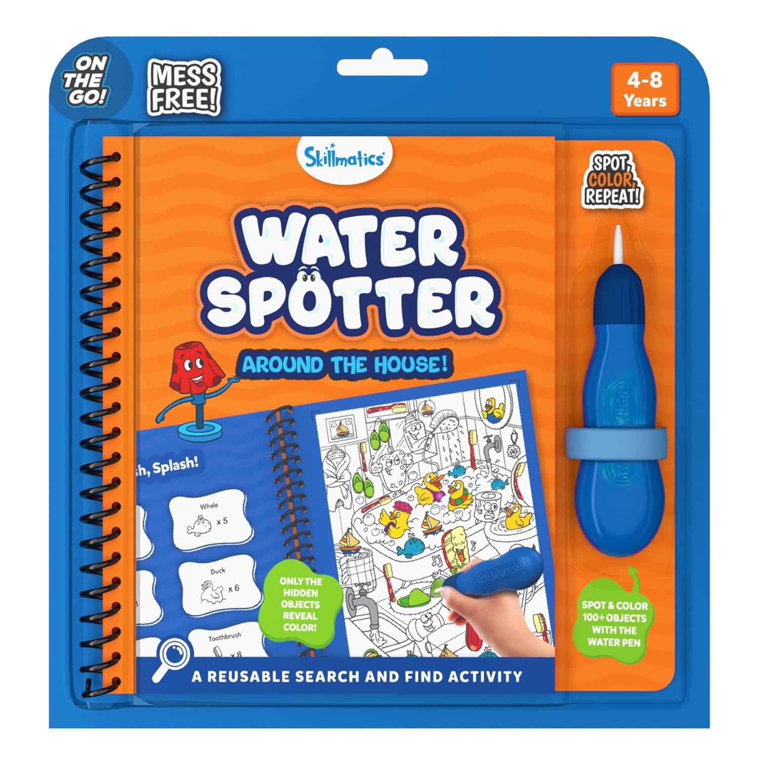 Skillmatics Reusable Search & Find Book – Water Spotter, Mess-Free, Fun Learning Activity, Travel Toy, Gifts for Boys & Girls Ages 4, 5, 6, 7, 8 Skillmatics Reusable Search & Find Book – Water Spotter, Mess-Free, Fun Learning Activity, Travel Toy, Gifts for Boys & Girls Ages 4, 5, 6, 7, 8