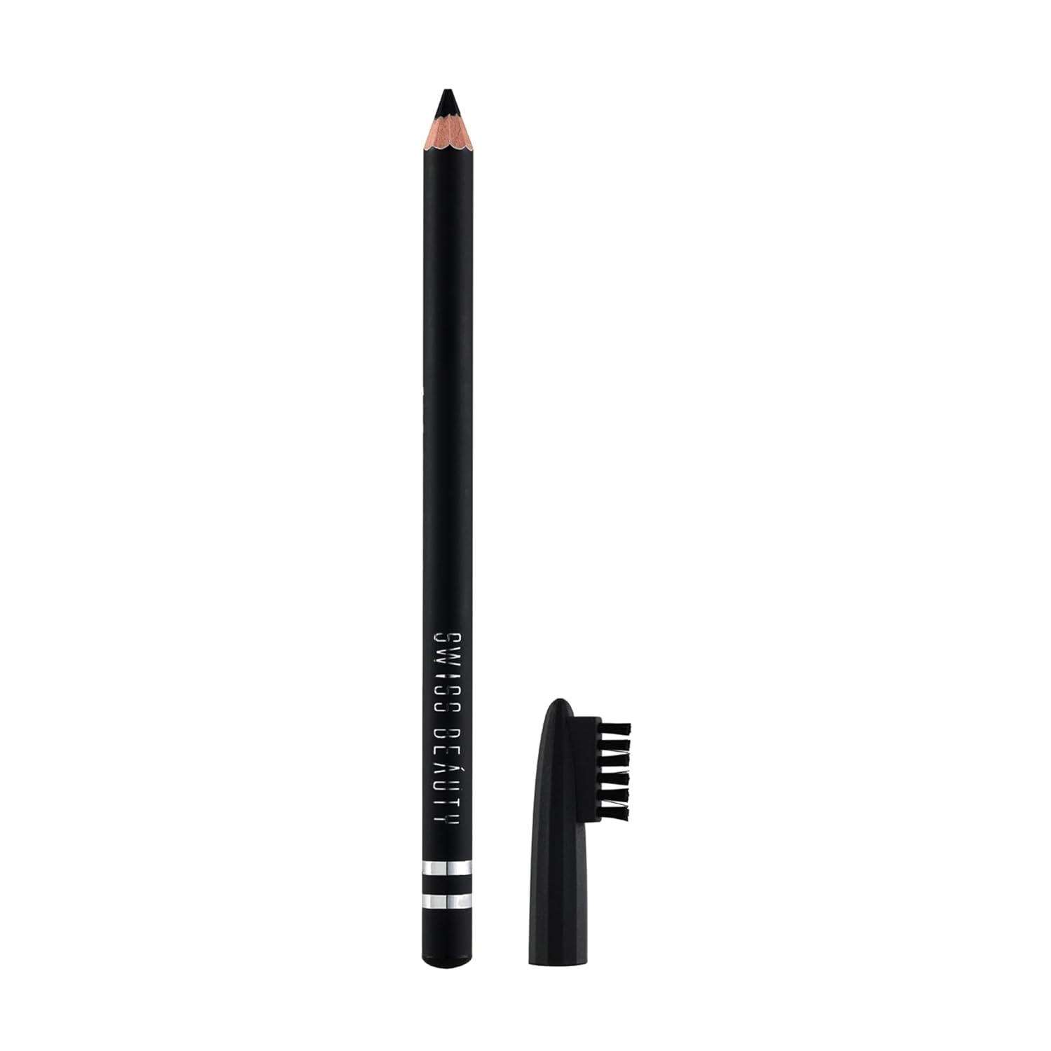 Swiss Beauty Waterproof Eyebrow Pencil With Brush | Smudge Proof Eyebrow Definer Pencil | Shade – Black, 1.5G|