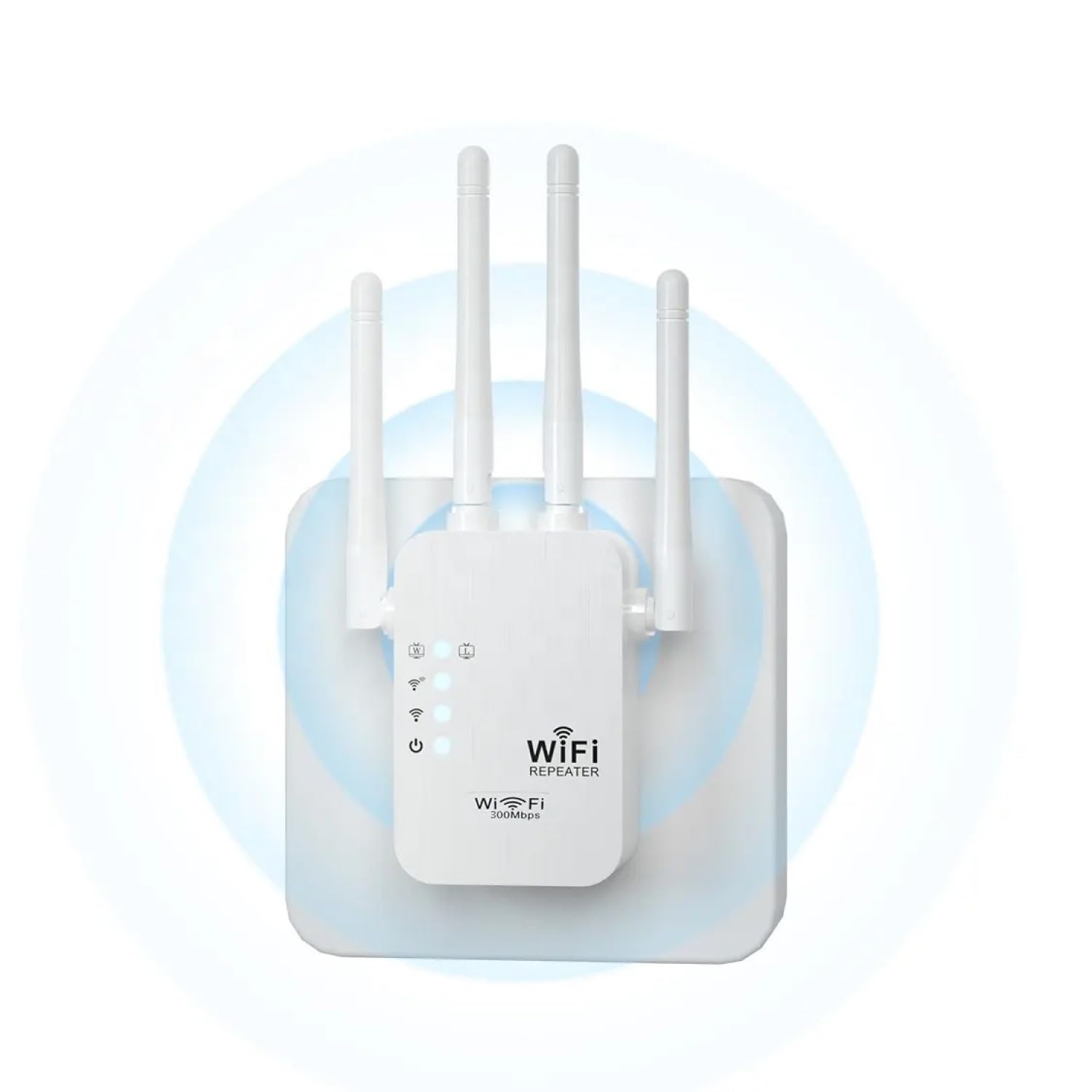 Punnk Funnk WiFi Range Extender | Up to 300Mbps | Dual LAN Port WiFi Extender, Repeater, WiFi Signal Booster, Access Point| Easy Set-Up | Extends WiFi to Smart Home & Office(White)