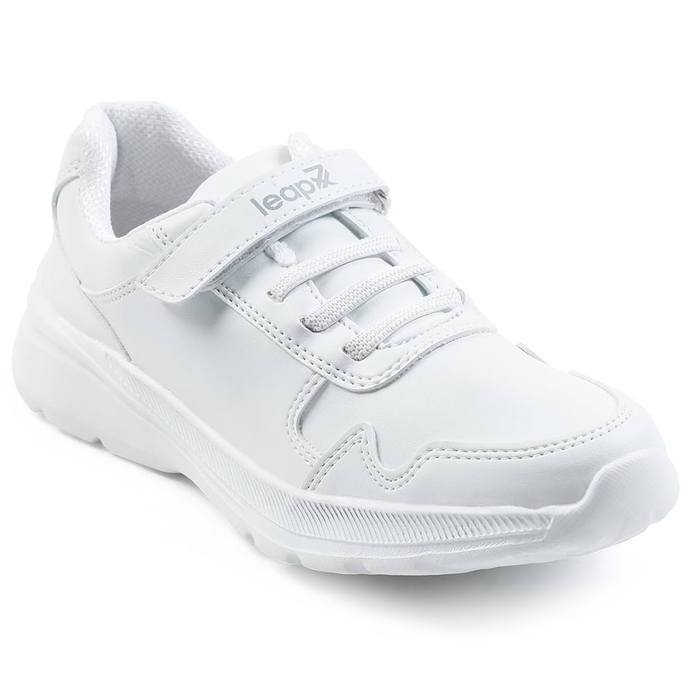 Liberty Leap7x SCHLPRO-3 Uniform School Shoes for Kids with EVA Sole | PU Upper Quick-Wear Velcro Closure | Stylish & Lightweight | Comfortable Footbed | Memory Foam Insole