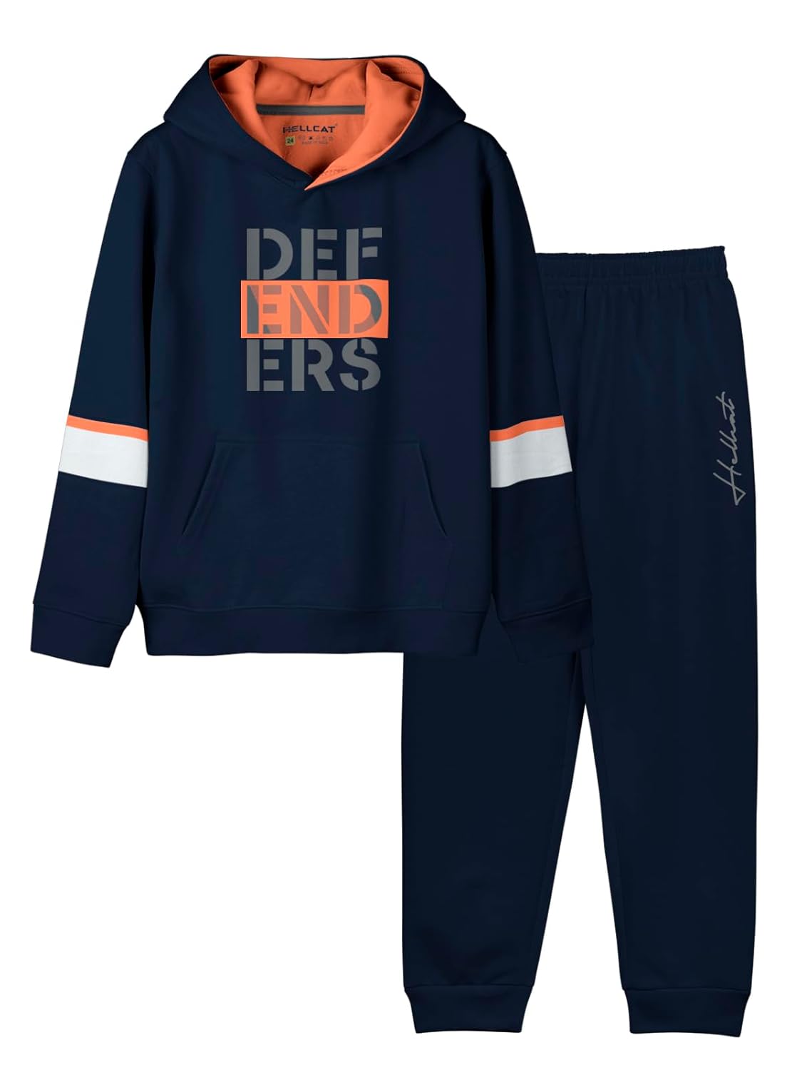 HELLCAT Trendy Printed Cotton Blend Hoodie T-shirt Jogger Trackpant Clothing Set for Boys – Pack of 1