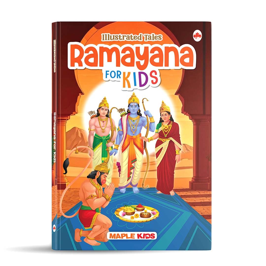 Ramayana Book for Kids – Illustrated Stories for Children – Epic Stories – Bedtime Stories – Age 2+ Years – Read Aloud to Infants, Toddlers – Hardbound Book