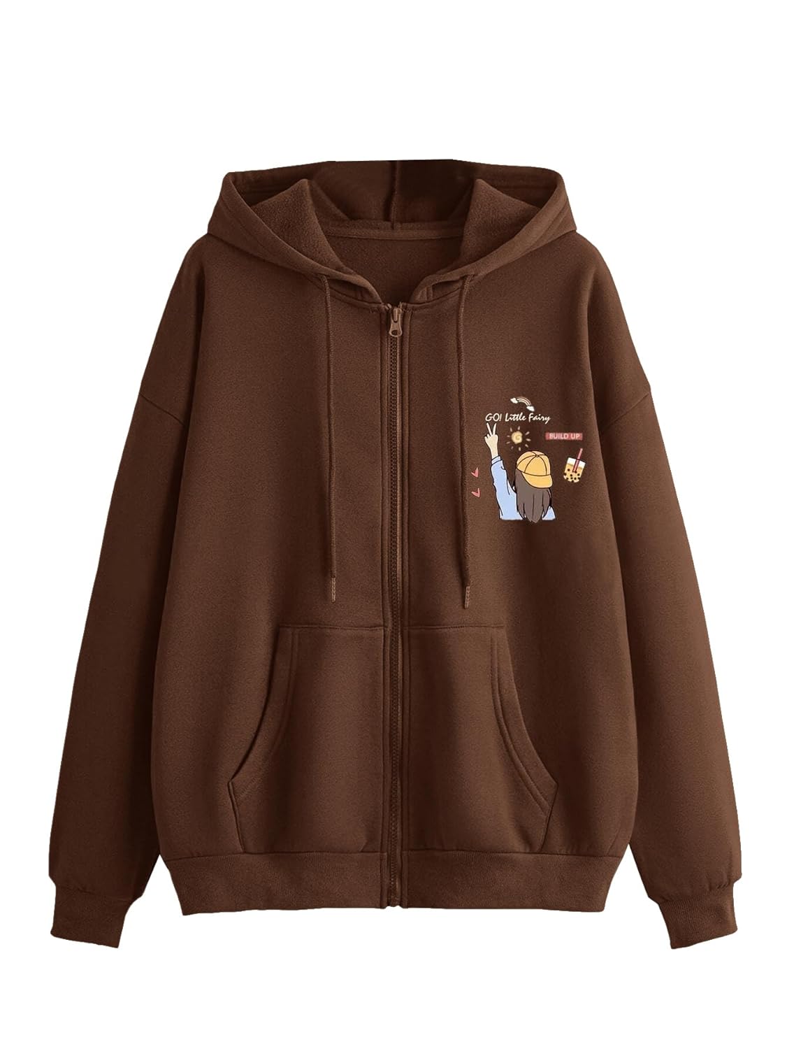 Tagas Women’s Solid Zipper Hooded Sweatshirt|Zip Up (Hoodie) for Womens|