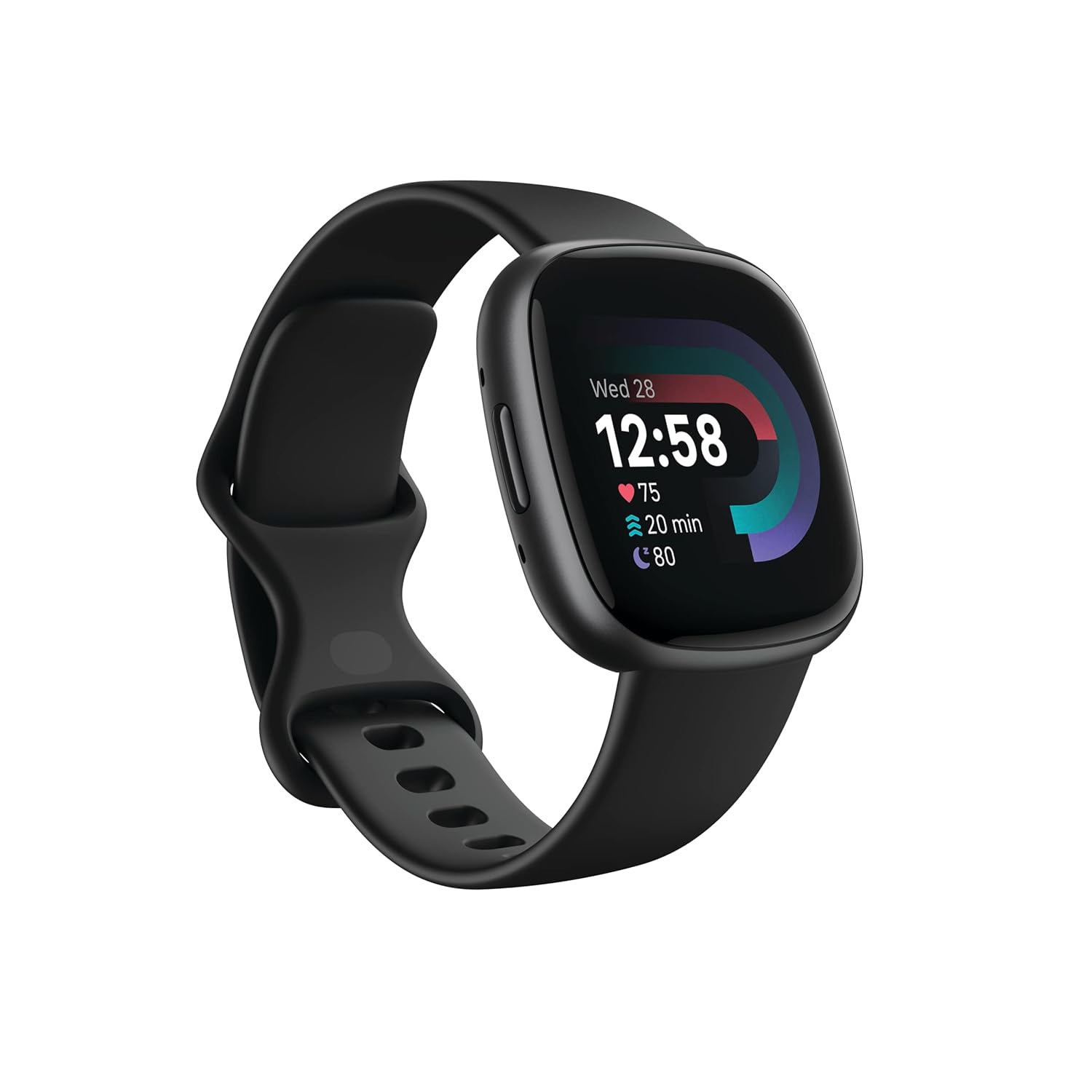 Fitbit Versa 4 Fitness Watch (Black/Graphite Aluminium) with 6-Month Premium Membership