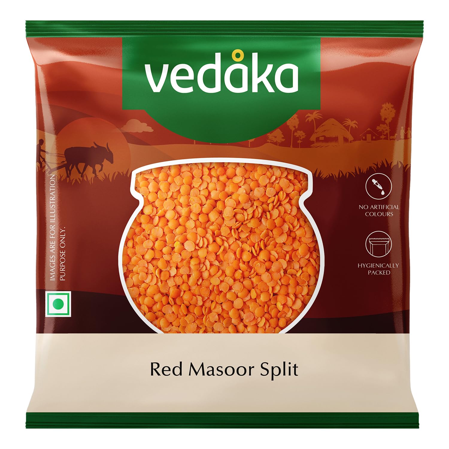 Amazon Brand – Vedaka Popular Unpolished Red Masoor Dal Split, 500 g|Naturally Rich in Protein||Naturally Cholesterol free