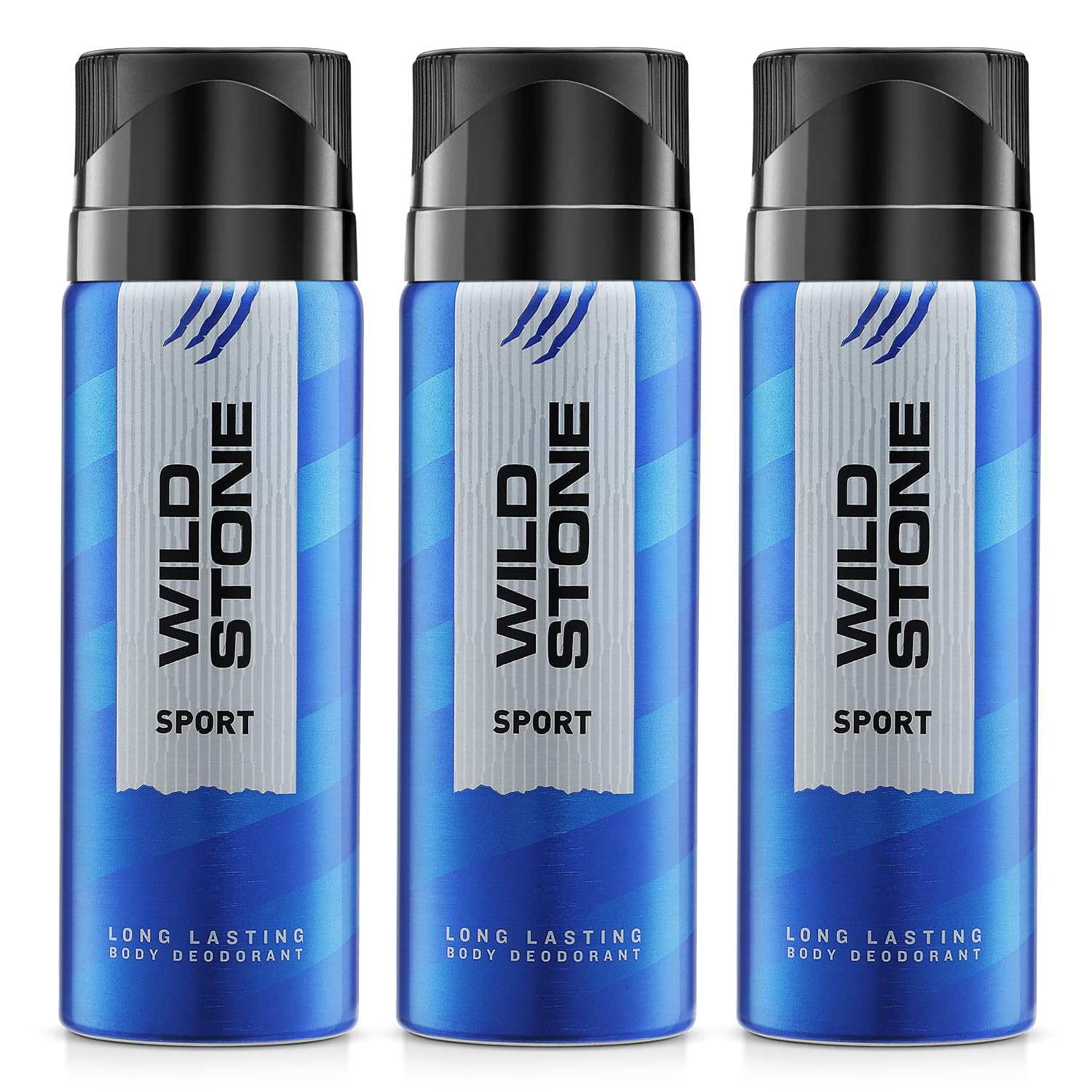 Wild Stone Sport Deodorant for Men, Pack of 3 (200ml Each) | Best Gym Deodorant | Perfect for Active Lifestyle | Everyday Body Spray for Men