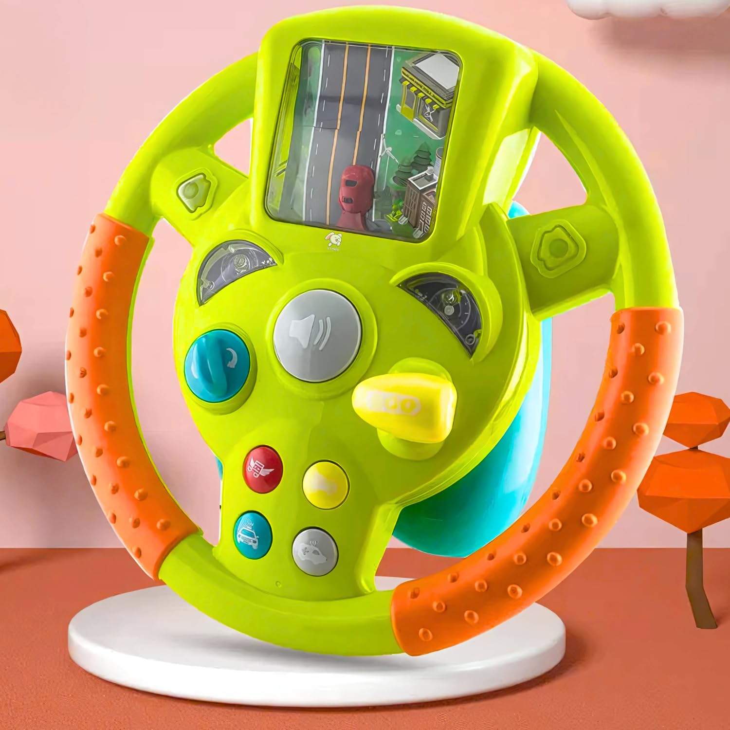 Storio Steering Wheel Toy for Kids Simulation Driving Car Toy with Light & Sound Mode Experience The Fun of Driving Car Toys – Automatic Steering Wheel