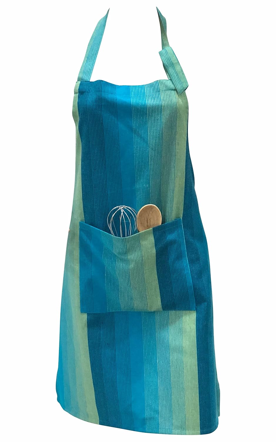 PIXEL HOME DECOR© New Cotton Kitchen Apron With Adjustable Neck Strap And Ties With Centre Pocket with Strong and durable Cotton (Pack of 1) (IY-3JBH-B76W)