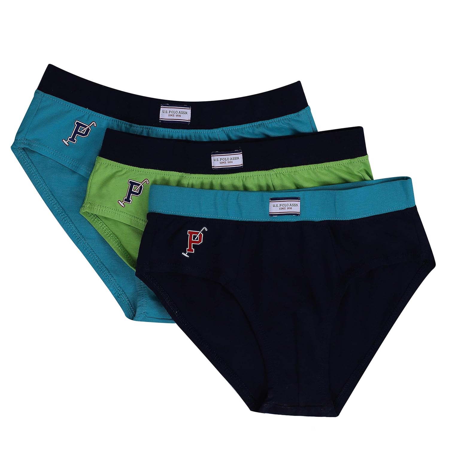 U.S. Polo ASSN. Boy’s Cotton Brief (Pack of 3)