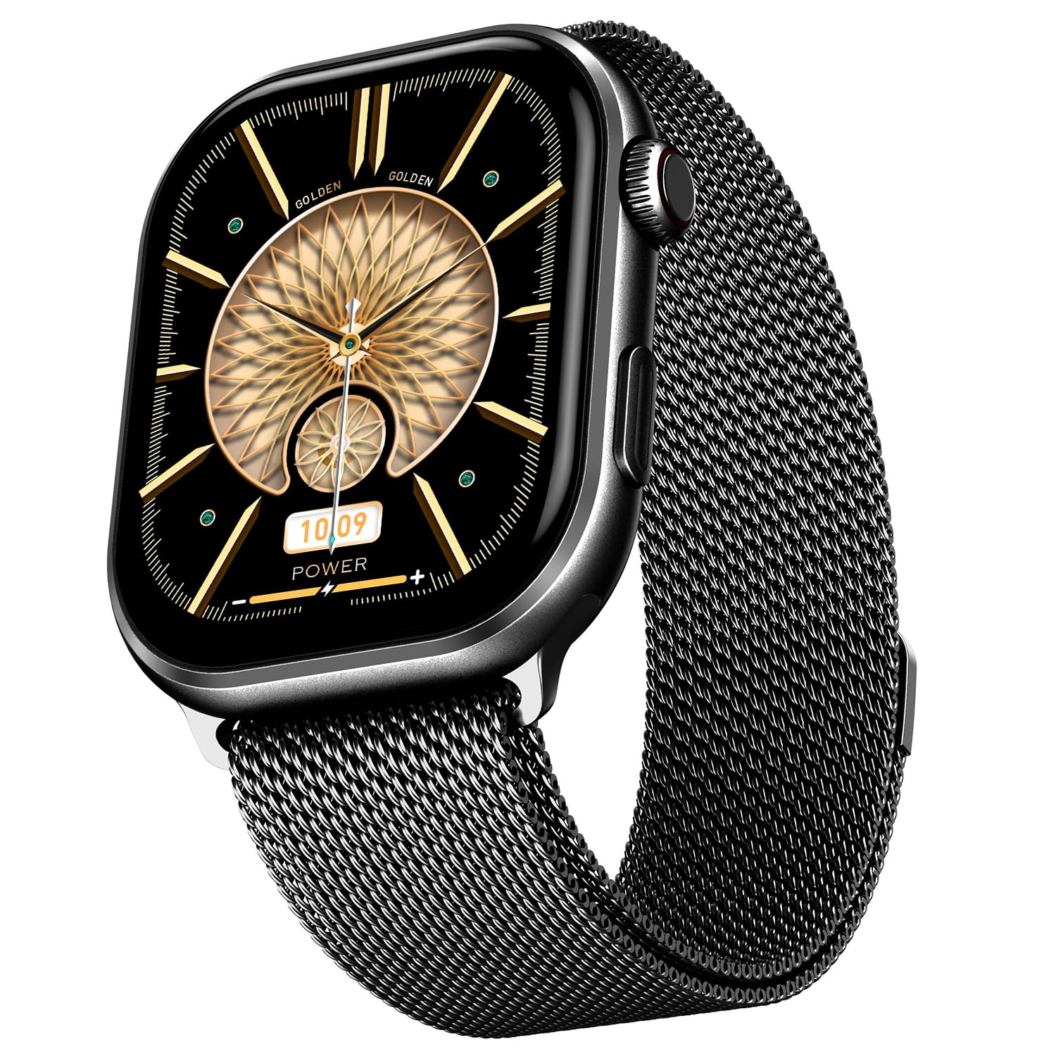 Fire-Boltt Brillia Pro Smart Watch 2.02” AMOLED Display, Bluetooth Calling, SpO2, Heart Rate Monitor, 120+ Sports Modes, Fitness Tracker, Voice Assistant, Smart Watch for Man & Women– Black